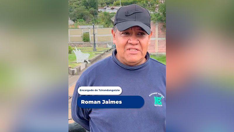 Atiende Gobierno de Quiroga solicitud de vecinos de Tzirandangatzio con acciones de limpieza, bacheo e iluminación 