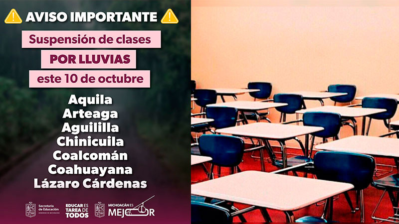 Suspensión de clases en 7 municipios de la Sierra-Costa de Michoacán por lluvias: Gabriela Molina 