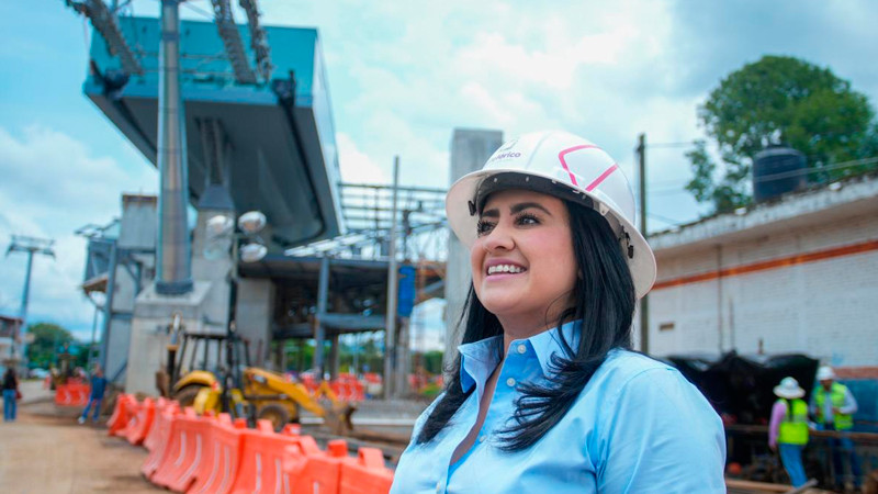 Teleférico de Uruapan, con avance del 92 %: Gladyz Butanda 