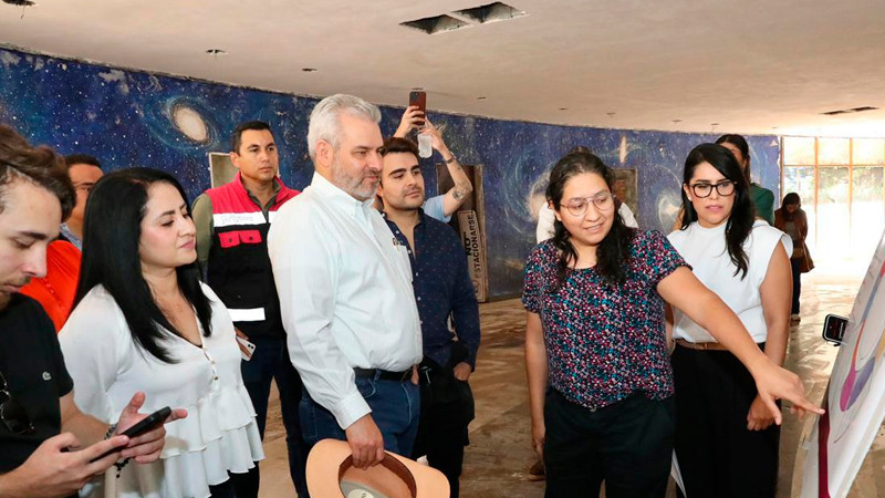 Supervisa Bedolla avances de la modernización del Planetario de Morelia 