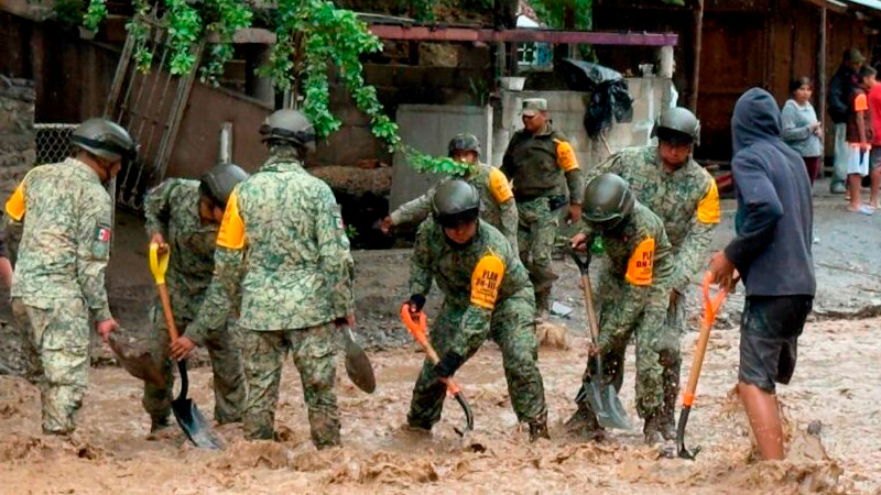 Por fuertes lluvias activan Plan DN-III-E en siete estados; despliegan a más de 5 mil elementos