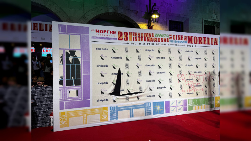 Se registra manifestación en Festival Internacional de Cine de Morelia, Michoacán