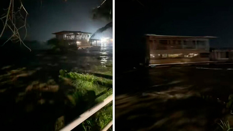 Captan "restaurante flotante" en Veracruz; era arrastrado por corriente de río Tuxpan