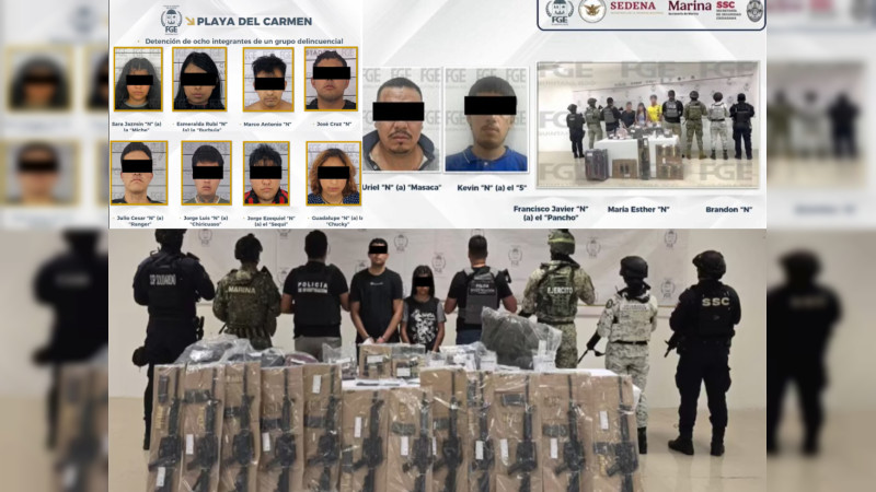 Con captura de michoacanos desarticulan red de Jalisco que buscaba apoderarse de la Riviera Maya: Reclutaban guardias en redes y uno hasta comió restos de sus propios compañeros 