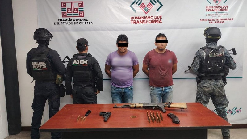 Arrestan a tres generadores de violencia tras bloqueos carreteros y quema de vehículos en Chiapas 