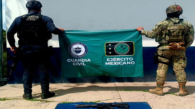 Aseguran arsenal en Buenavista, Michoacán 