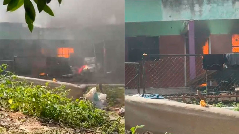 Se incendia casa en la colonia Palmira de Apatzingán, Michoacán, solo hubo daños materiales  