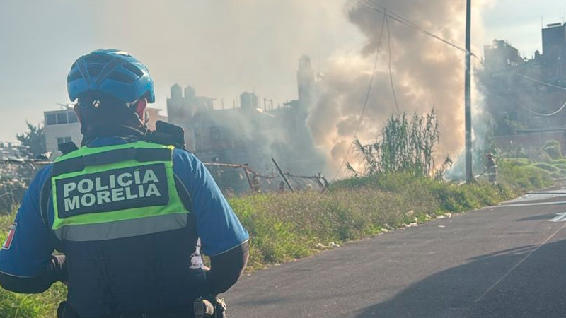 Se quema humilde vivienda en Morelia, Michoacán 
