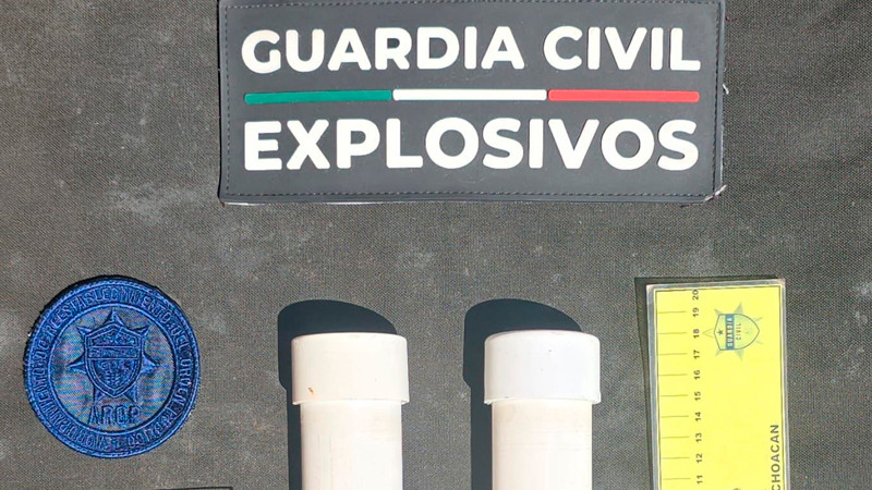 En Morelia, Michoacán GC desactiva 2 explosivos improvisados en manifestación de normalistas 