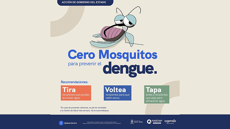 SESA mantiene acciones preventivas ante casos de dengue en Querétaro 