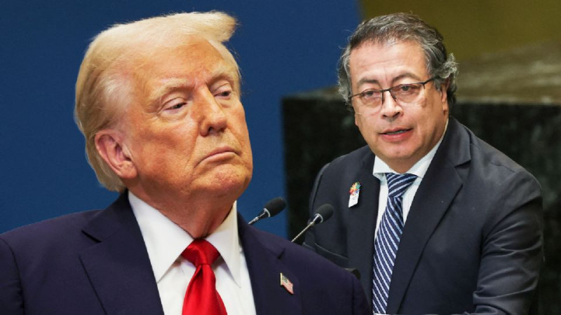 Trump corta financiamiento a Colombia y amenaza con intervenir militarmente; acusa al presidente Petro de ser el líder del crimen 