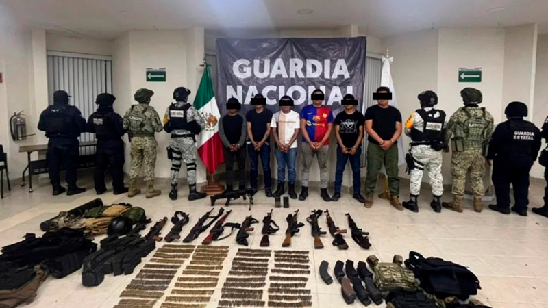 Caen 6 en Chiapas en posesión de arsenal; afirman ser miembros de organización criminal de Sinaloa 