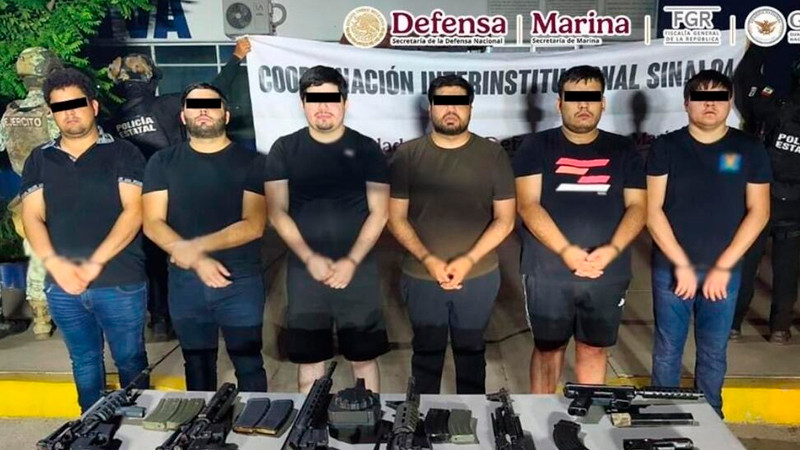Abaten a líder criminal y capturan a 6 presuntos miembros de célula delincuencial, en Culiacán, Sinaloa 