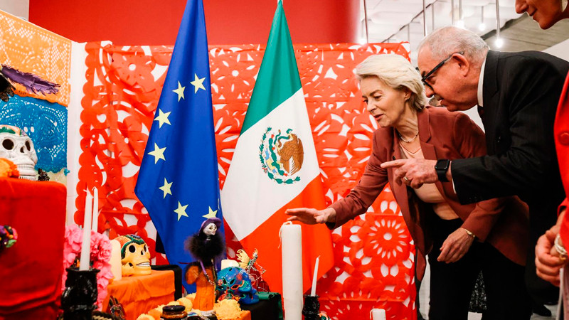 Presidenta de la CE inaugura altar de muertos en Estrasburgo, Francia 