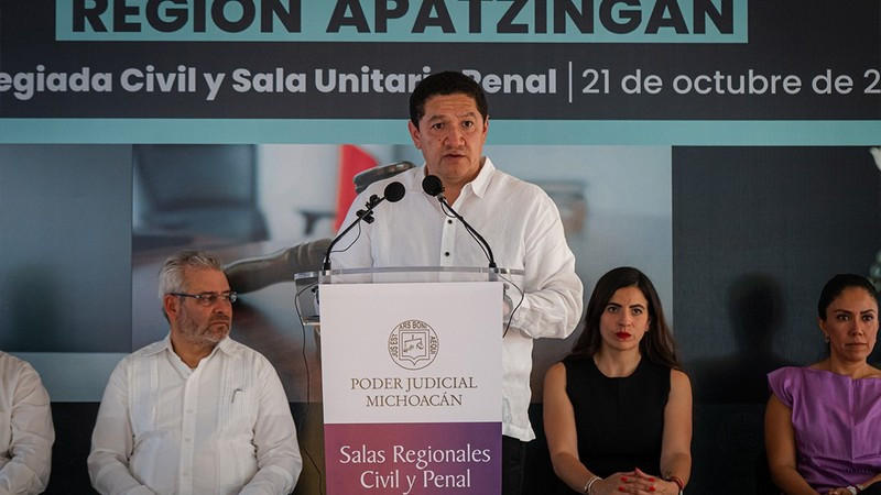 Con las salas regionales de Apatzingán, el Poder Judicial alcanza más del 84% de atención en asuntos civiles y 94% en penales en segunda instancia: magistrado presidente Hugo Gama 
