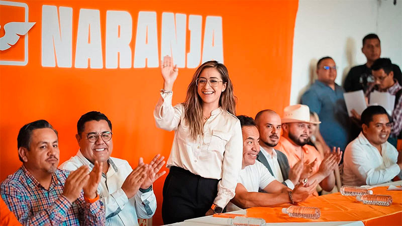 Grecia Aguilar refrenda su respaldo a los gobiernos naranjas y al trabajo coordinado en Michoacán con la dirigencia 