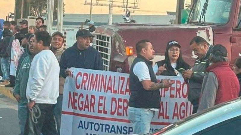 Piperos bloquean partes de CDMX y el Edomex; exigen reapertura de pozos de agua 