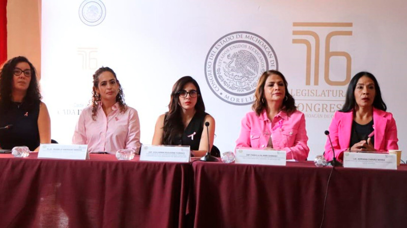 Se suma Congreso de Michoacán a jornadas para la lucha contra el cáncer de mama; realizan curso-taller de autoexploración 