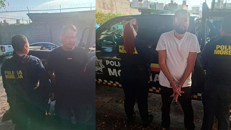 Policía Morelia detiene a dos sujetos en posesión de armas de fuego en el fraccionamiento Villas del Pedregal