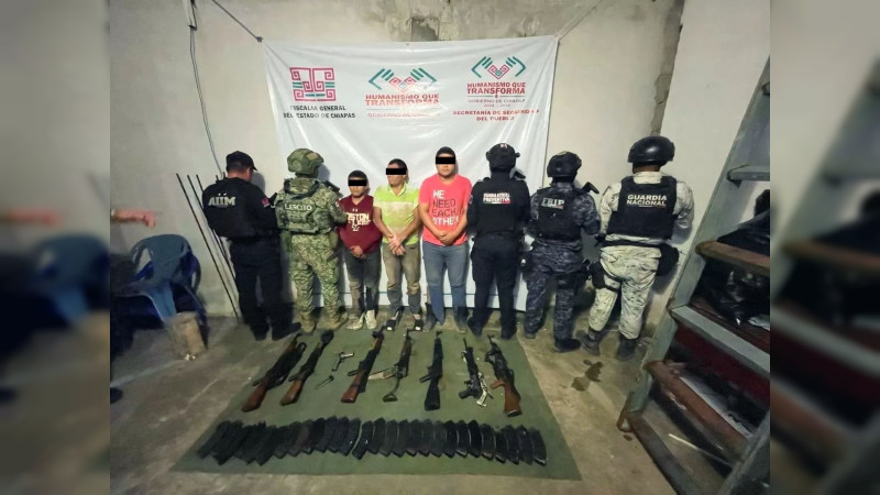 Golpe a Sinaloa en la frontera con Guatemala: caen cinco presuntos operadores armados en Amatenango, Chiapas