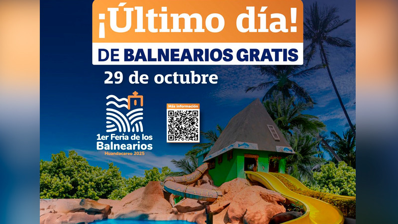 Invita Alexis Velázquez al último día de la 1ª Feria de los Balnearios en Huandacareo 