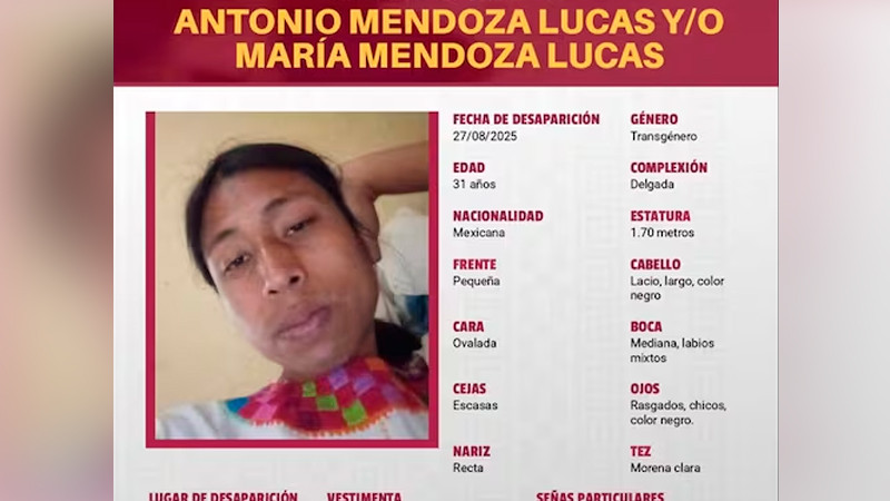Reportan desaparición de la activista trans María Mendoza; fue vista por última vez en Puebla