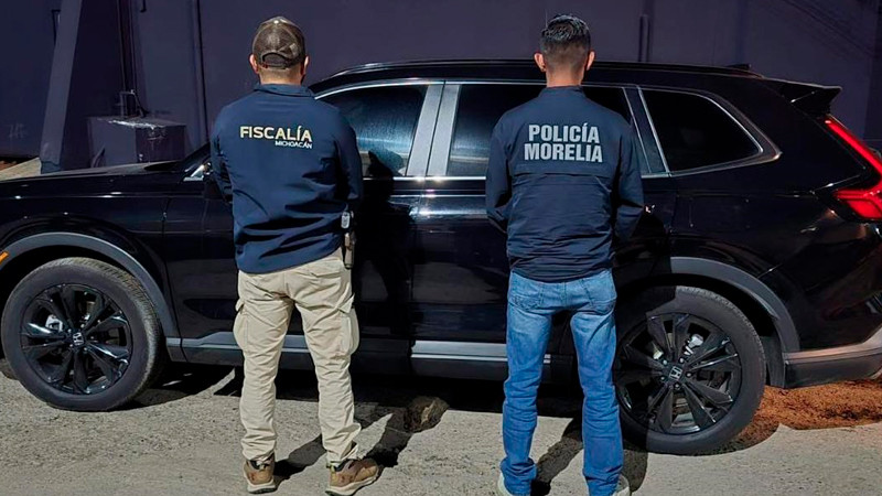 Aseguran en Morelia, Michoacán, vehículo relacionado a robo con violencia