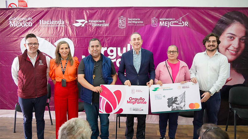  Entregan 67 tarjetas Orgullo Migrante a familias de Morelia, Michoacán  