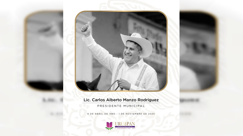 Uruapan dará último adiós a Carlos Manzo este domingo; convocan al pueblo a despedirse de su líder 