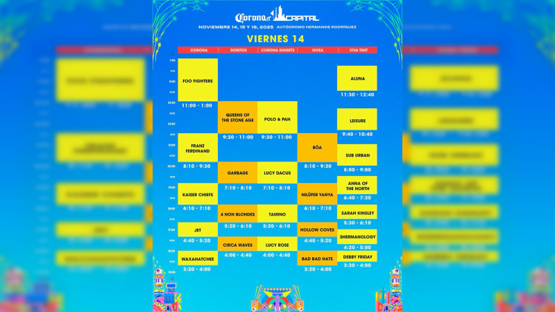 Corona Capital 2025 confirma fechas, horarios y cartel estelar: Foo Fighters, Linkin Park y Chappell Roan encabezan la edición en el Autódromo Hermanos Rodríguez