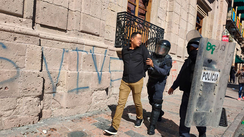 De los detenidos en protestas en el Centro Histórico de Morelia, solo dos permanecen ante Juez de Control 