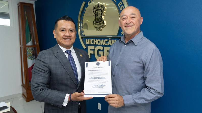 Nombran a Gerardo Andrés Herrera como Fiscal Especializado en Materia de Derechos Humanos y Libertad de Expresión en Michoacán 