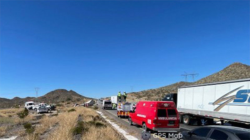 Se accidenta trailer con migrantes en Chihuahua; hay 6 personas fallecidas y 2 heridos  