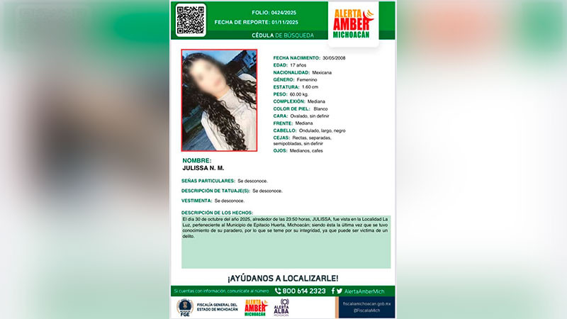 Localizan sin vida en Epitacio Huerta, Michoacán a adolescente reportada como desaparecida  