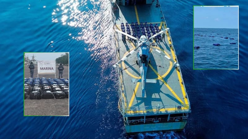 Asegura Marina 2.5 toneladas de estupefaciente frente a costas de Michoacán 