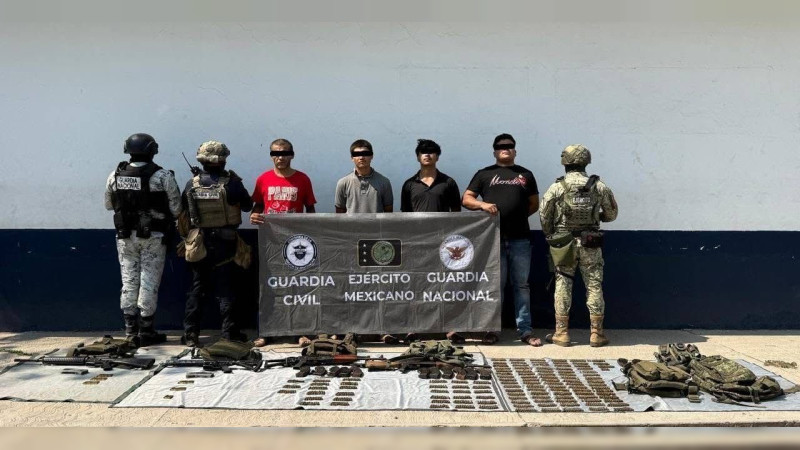 Cae célula delictiva de Jalisco en Buenavista, Michoacán: 5 detenidos relacionados con extorsión a limoneros, tráfico y homicidios 
