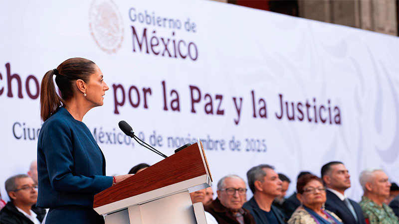 Presenta Claudia Sheinbaum los 12 ejes que integran el Plan Michoacán por la Paz y la Justicia  