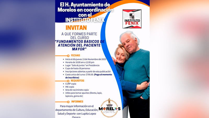 Capacitación en atención al adulto mayor fortalece la formación ciudadana en Morelos: Julio César Conejo Alejos 