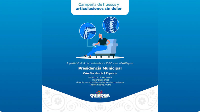 Pone Gobierno de Quiroga en marcha campaña “Huesos y Articulaciones Sin Dolor” en apoyo a la salud de la ciudadanía 