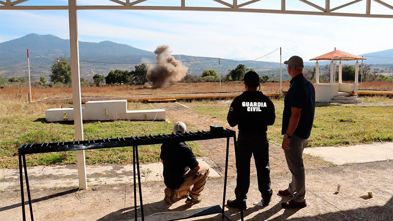 Inicia la SSP Michoacán y FBI capacitación en manejo de artefactos explosivos 