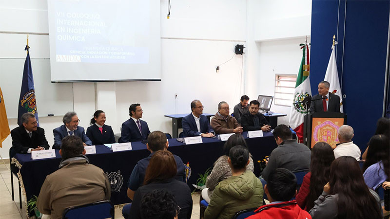 UMSNH potencializa la divulgación de la ciencia a la sociedad michoacana; inauguran Coloquio Internacional de Ingeniería Química 