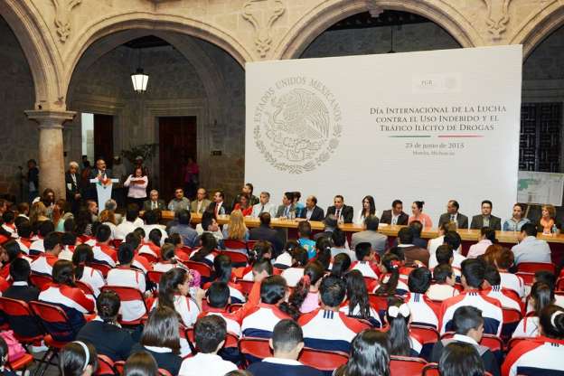 Conmemoran en Morelia el Día Internacional contra el uso indebido y el tráfico ilícito de drogas 