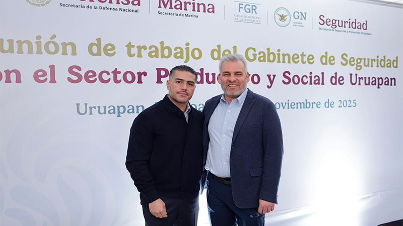 Dentro del Plan Michoacán, acuerdan plan región Uruapan Harfuch, Bedolla y Quiroz 