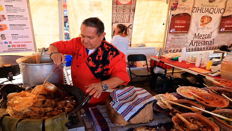 Gobierno de Morelia inaugura la 22ª edición de la Feria Gastronómica, en la Plaza Valladolid 