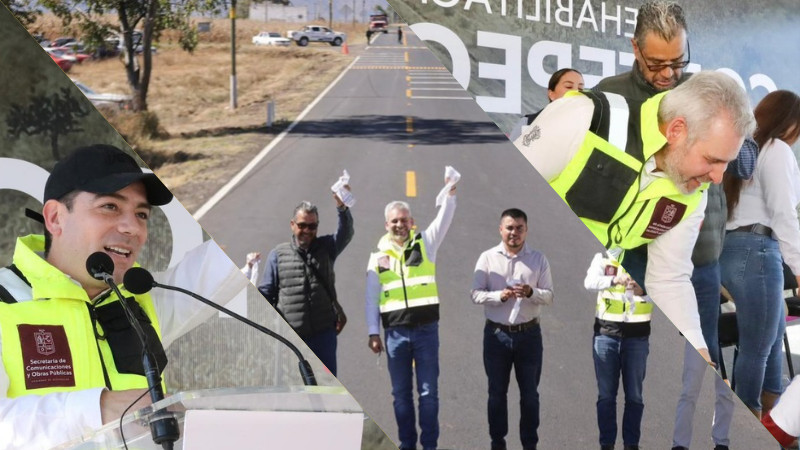 Inaugura Bedolla carretera Contepec-Pomoca en beneficio de 45 mil habitantes 