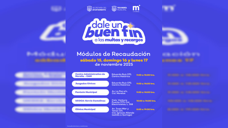 Gobierno de Morelia invita a aprovechar descuentos del Buen Fin 2025 durante este puente oficial 