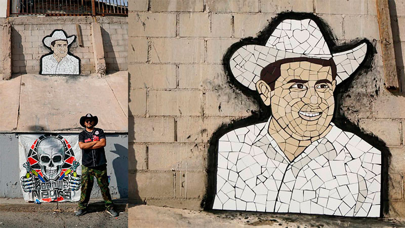 Rinden homenaje a Carlos Manzo con un mural frente a las instalaciones de la FGE de Baja California 