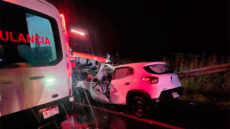 Fuerte carambola deja un hombre sin vida en la carretera Zacapu-Villa Jiménez en Michoacán 
