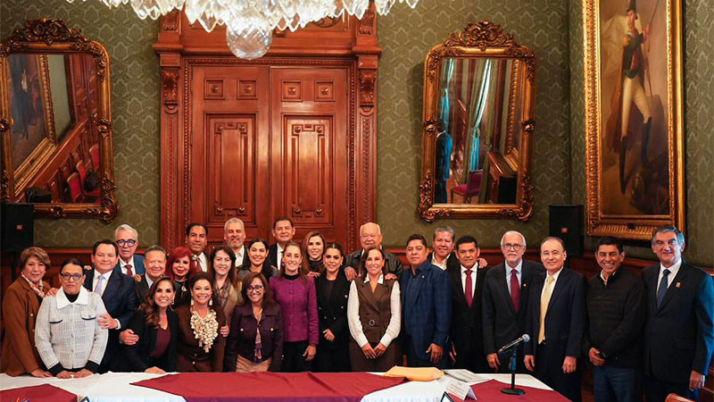 Sheinbaum, Bedolla y otros gobernadores revisan avances del IMSS-Bienestar 