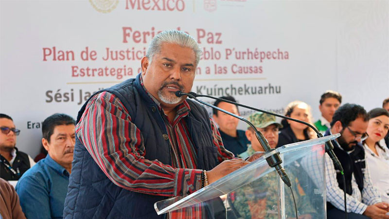 Llega la Feria de la Paz a Santiago Azajo; llevan programas y acciones del Plan Michoacán a pueblos originarios 